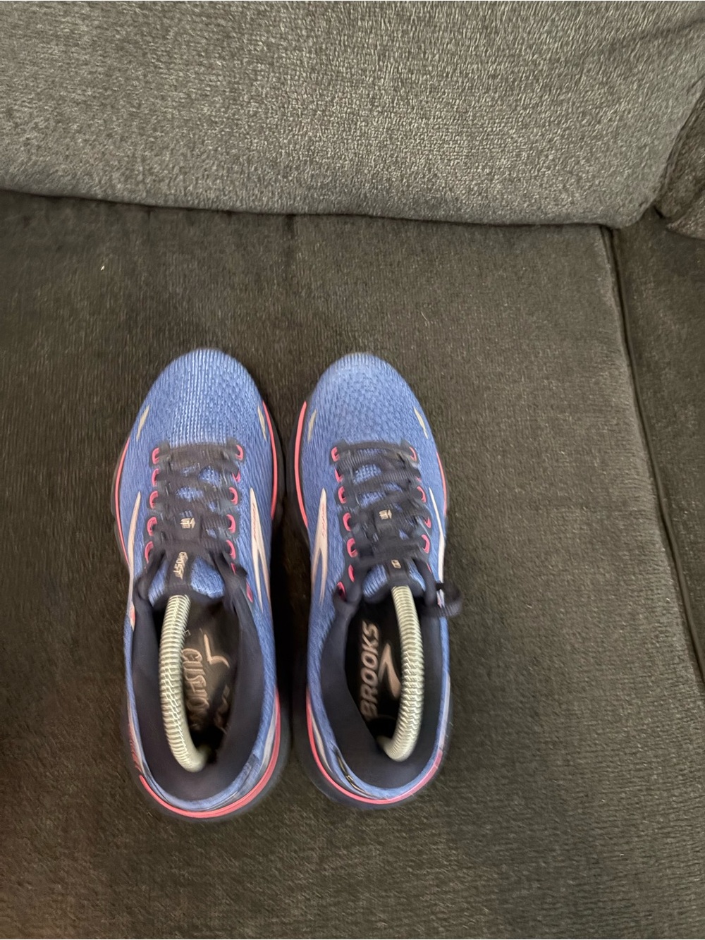 Brooks Ghost 15 Running Shoes Sneakers Womens Size 7.5 Blue Pink Gym Shoes - Picture 5 of 7